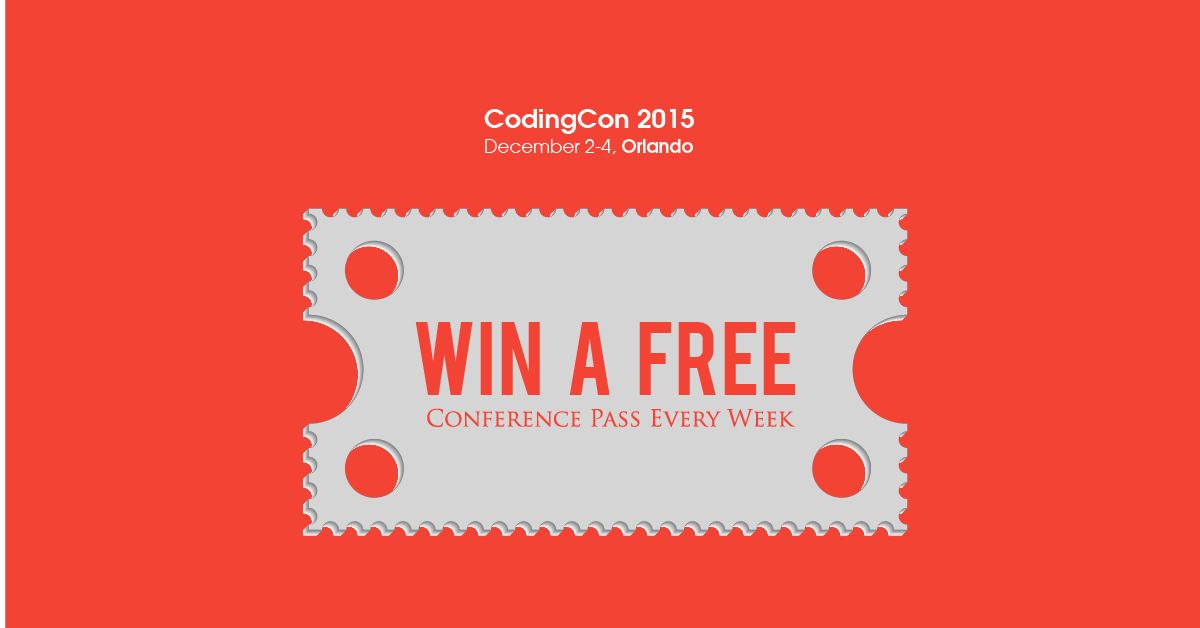 codingcon's tweet image. Win a FREE conference pass. #CodingCon2015

Register Now:goo.gl/iOZRkX