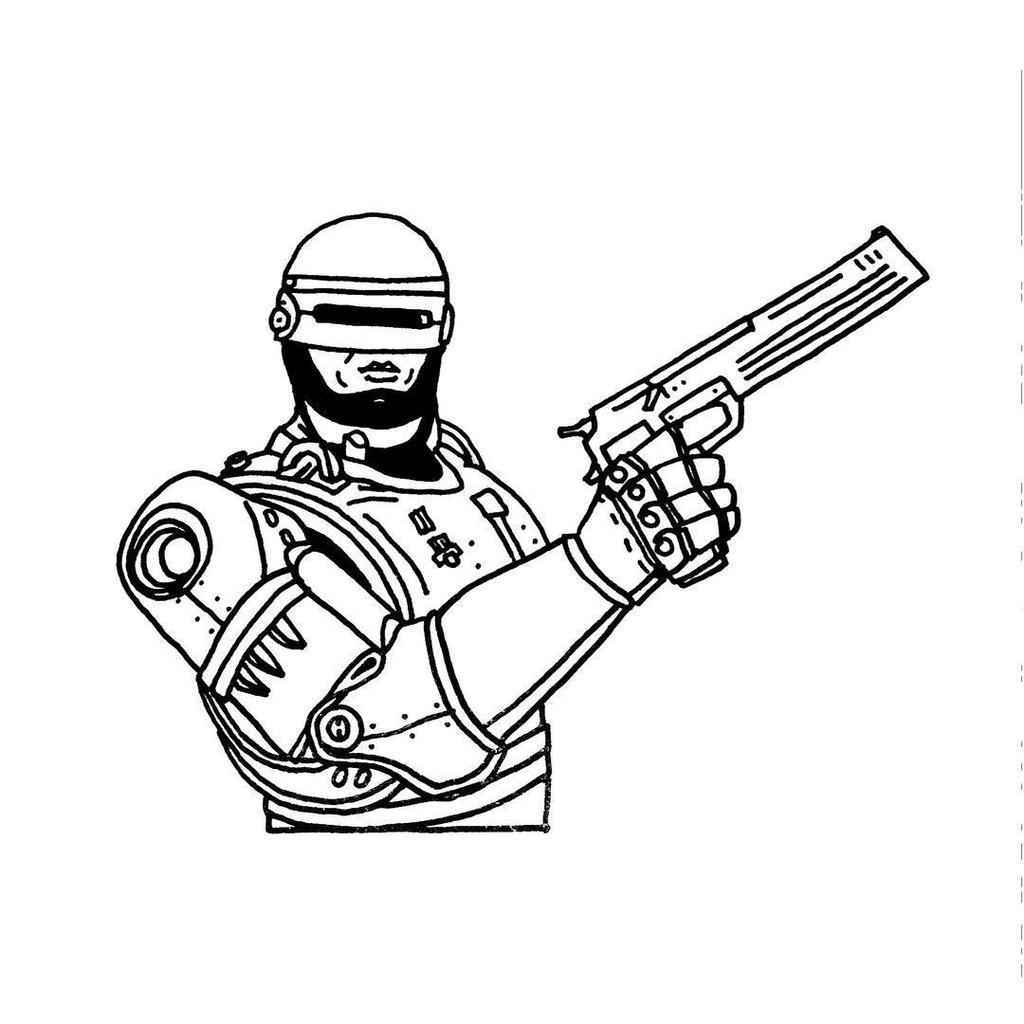 Otherbots's tweet photo. ㊙️㊗️ ROBOCOP ✨ #futur #robot #cop #robocop #acab #gun #character #sketch #flashtatts #Montreal #work #Nolik © by no… http://t.co/U3ER1QQTim