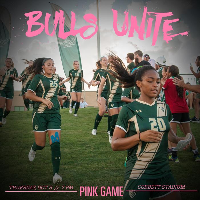 .<a href="/USFWSOC/">USF Women's Soccer</a>’s pink game is TONIGHT at 7pm at Corbett Stadium.

🎫 bit.ly/1QZgXTX