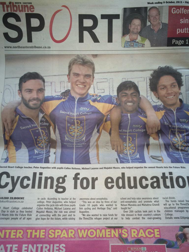 So proud of my housemate #PistolPeteAugustin making headlines! The Aussie Literally changing lives here in SA 🇿🇦🇦🇺