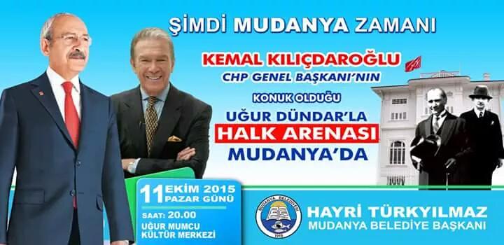 ugurdundarTV's tweet photo. Şanlı Mudanya Mütarekesi'nin 93. yıldönümünde H.Arenası Mudanya'da. CHP Lideri K.Kılıçdaroğlu 11 Ekim'de konuğumuz. http://t.co/ELLycfKkxZ