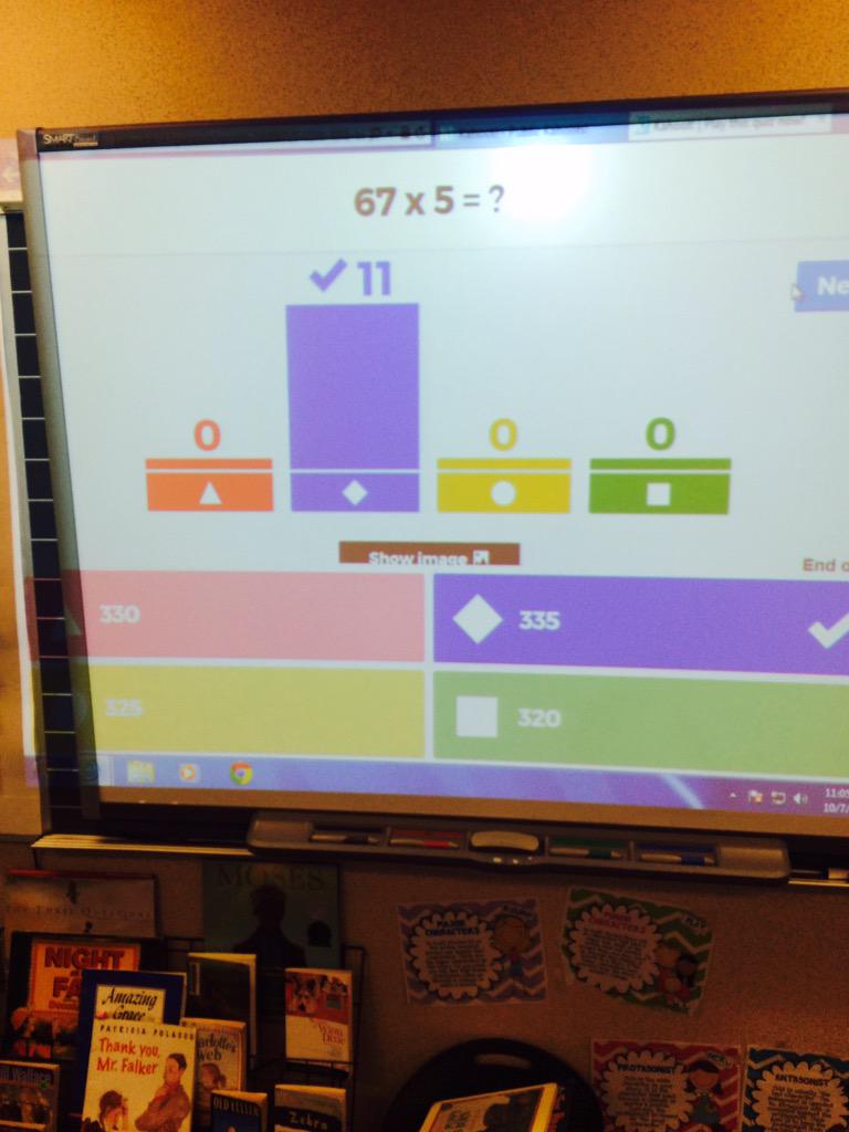 Hampton4thgrade's tweet photo. Warming up our math brains with Kahoot. #mastersofmultiplication @HPEPatriots http://t.co/D240fWtfSo