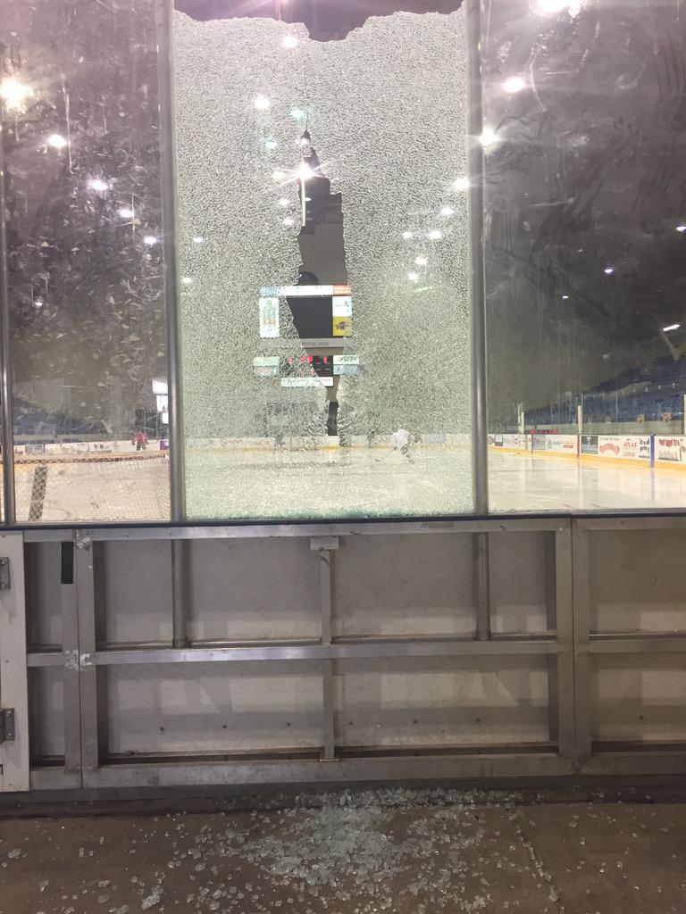 LetsGoJacks's tweet photo. That might put a little damper on today's practice. @ECColiseum clean up on aisle three! http://t.co/oM8NNn8ViE