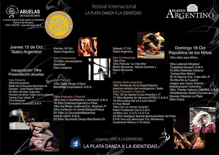 HIJOSLP's tweet photo. El sábado 17 y domingo 18 de octubre, La Plata danza por la Identidad. @abuelasdifusion @redxlaid @txiarg http://t.co/MPPBym6b0b