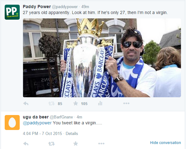 paddypower's tweet photo. This chap has mugged me right off. http://t.co/Us2aYjQ9Pj