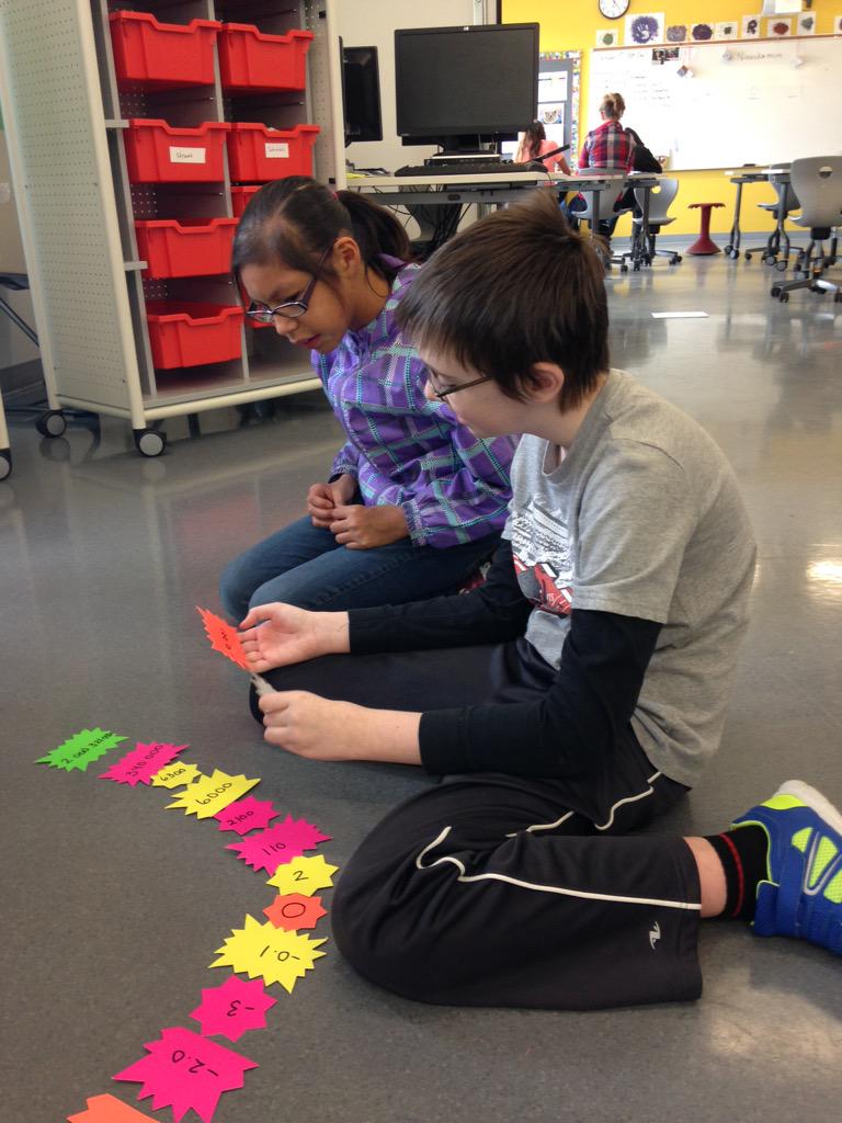 Learning about integers with hands on number lines today! 📚📈