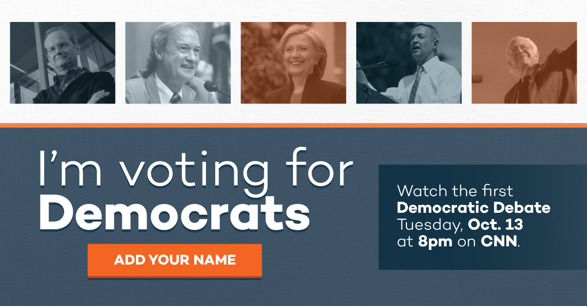 texasdemocrats's tweet photo. Only a week until the first Democratic presidential debate: Are you voting for Democrats?http://t.co/4ba0yaKYwv #p2 http://t.co/Qfb4vl1IJ4