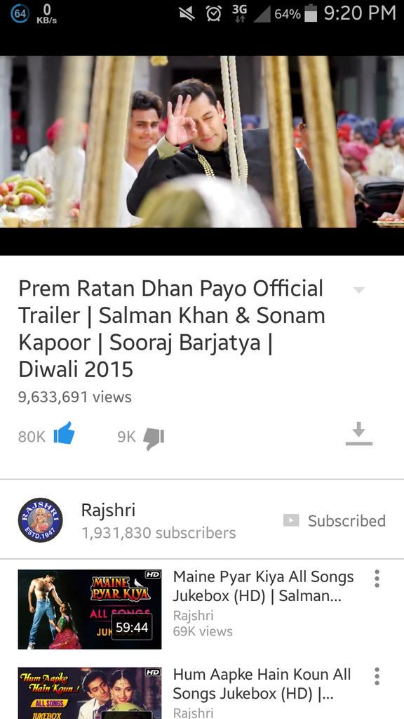 GuptaAyush257's tweet image. #Fastest80KLikesOnPRDPTrailer
&amp;amp; 9.63Million Views On YouTube
#PremLeela
@SabinaLamba @prdp @rajshri @SalmansSoldier