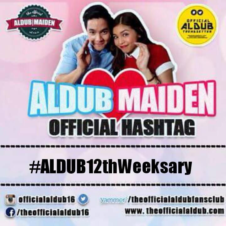 officialaldub16's tweet photo. OUR oHT FOR TODAY. LETS START TWEETING W/ FRESH TWEETS &amp; RETWEET W/ QUOT &amp; HASHTAG #ALDUB12thWeeksary http://t.co/WeACJ1lh7T