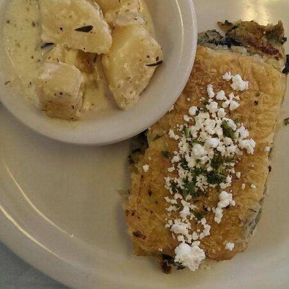 Homemade Spanikopita &amp; Dina's Creamy Potatoes. Have you tried this combo? It's like Homemade Heaven's Comfort Inn.