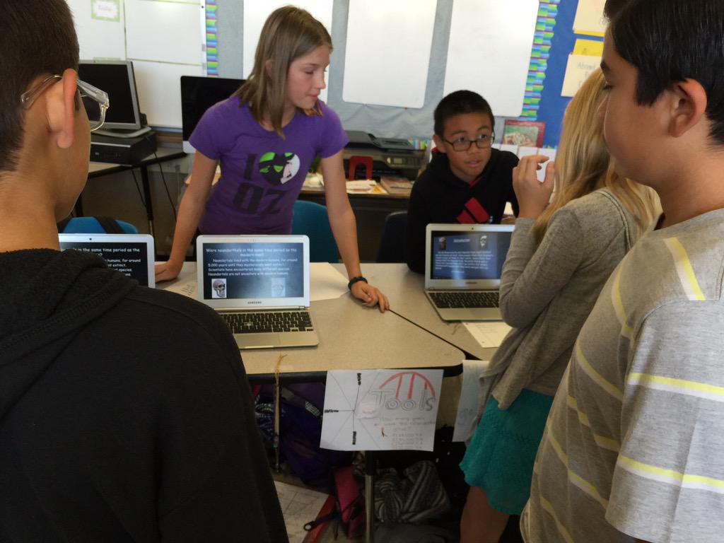 Early human presentIons in 6th grade core with Google slides #smsgiants #techinfused #collaboration