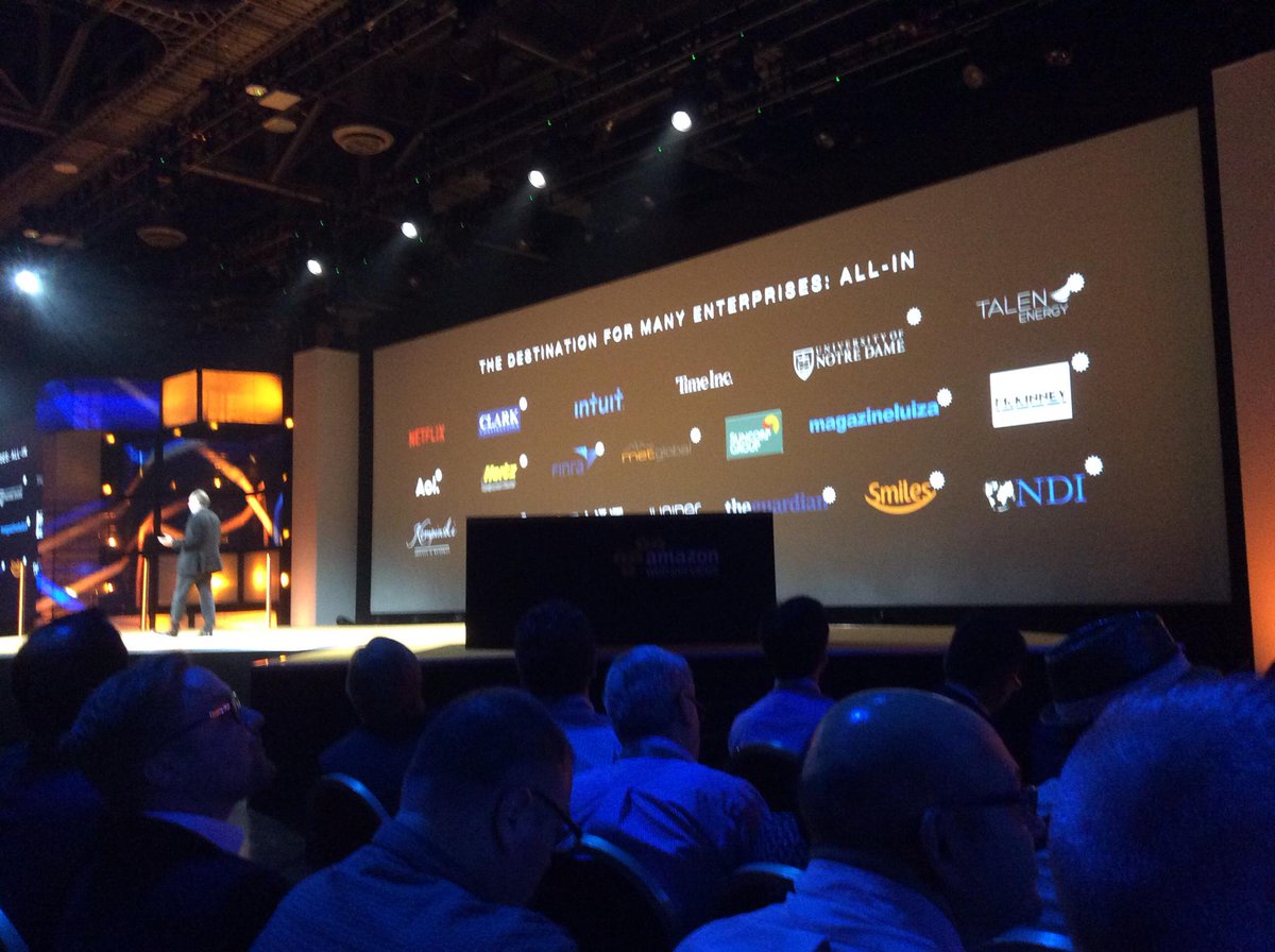 mchapple's tweet photo. AWS shows some love for #NDCloudFirst on the main stage #ndcloudfirstwins #thingspeak http://t.co/oySGCKUN6d