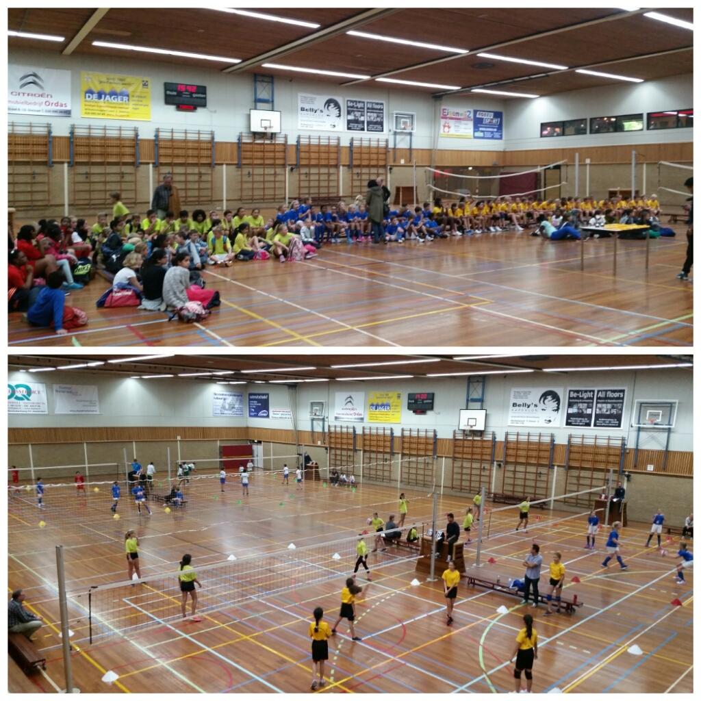 RGgroot's tweet image. Volleybal toernooi met alle basisscholen in #Diemen de Venser, Noorderbreedte! Het lijkt wel @EuroVolleyW