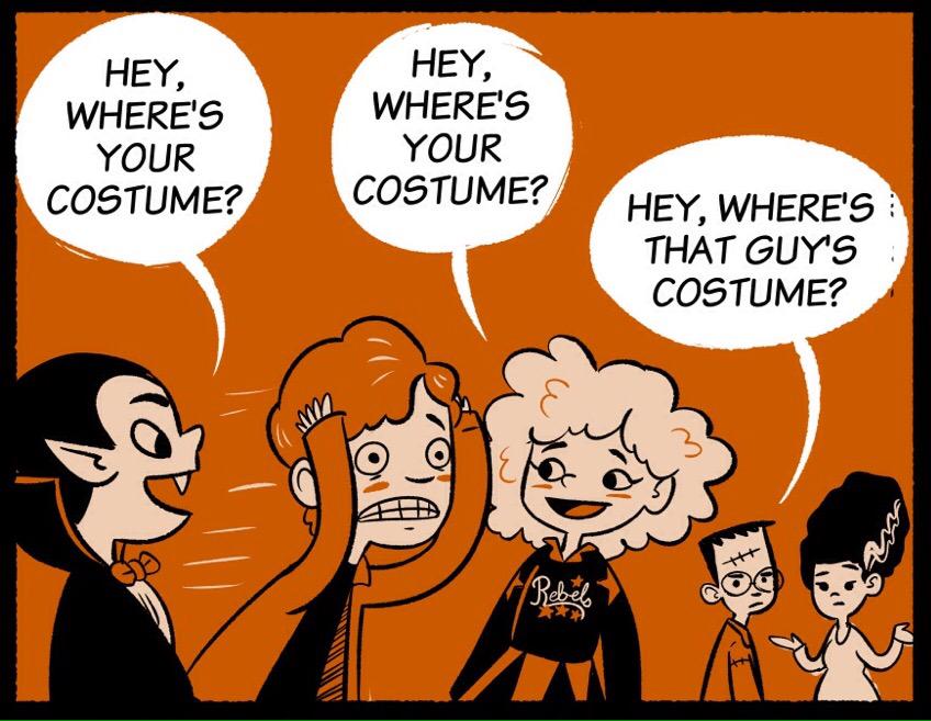 Sam (@Kellimaroney) from Night of the Comet, making a cameo in my Daily Halloween comic. 