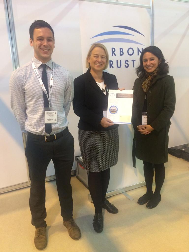 UK_CW's tweet photo. @natalieben visited #energy2015 exhibitors after her talk at midday about sustainable transport. @thecarbontrust http://t.co/0s7tTlRinX