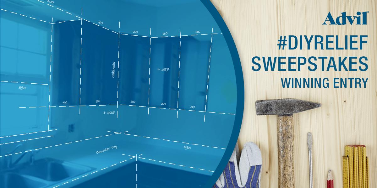 AdvilRelief's tweet photo. Congrats #DIYrelief Sweepstakes GRAND PRIZE winner @MommyMoose! We can't wait to see your finished #DIY project. http://t.co/HyCyPMUKNu