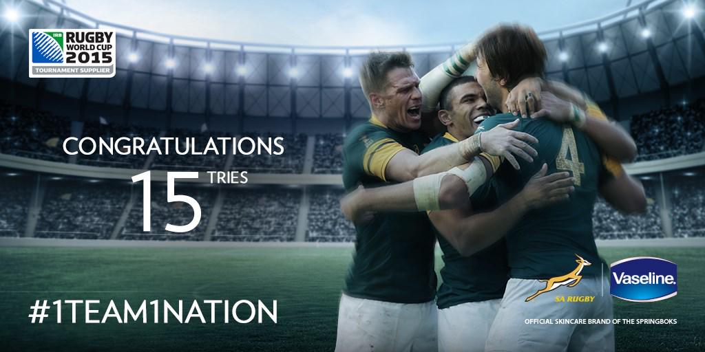 Vaselineza's tweet photo. .@BryanHabana scores his 2nd &amp; 3rd try of the evening, equaling the #RWC record. 47-0 at the hour mark. #1Team1Nation http://t.co/2VNMCJy2b6