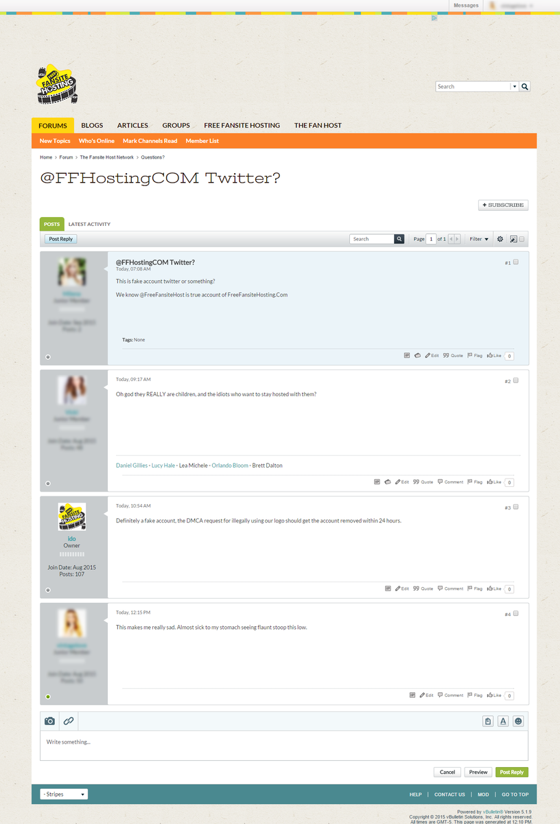 OfficialR5Daily's tweet photo. ATTENTION: @FFHostingCOM is FAKE. @FreeFansiteHost is the official account. FFH never merged with @flauntnu. http://t.co/uWJxZeJ7Aj