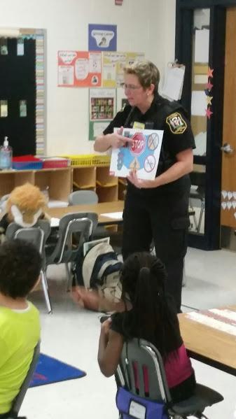 MrsKlein_LCPS's tweet photo. Our first visit from a Community Helper - Deputy Kamps came to tell us how to be safe. http://t.co/Ja9tNp3ZzX