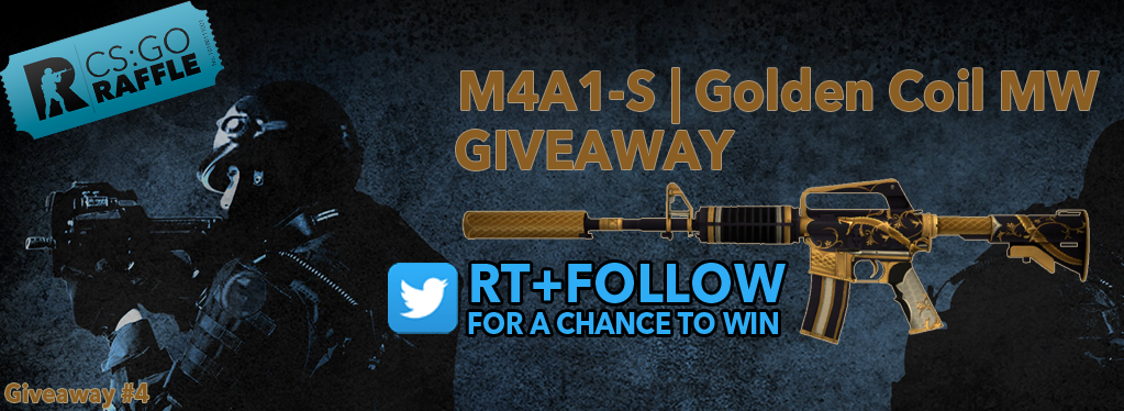 CSGO_Raffler's tweet image. M4A1-S GOLDEN COIL MW GIVEAWAY!!!
FOLLOW+RETWEET FOR A CHANCE TO WIN!
@CSGO_Raffler #giveaway