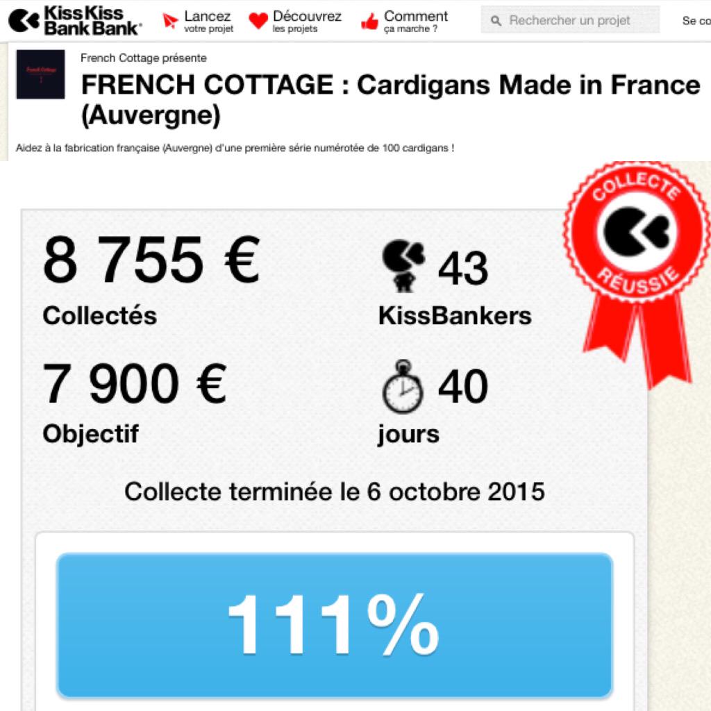 FrenchCottage_'s tweet photo. La collecte est réussie !!! Un grand merci à vous tous !!! 🎊🎉 @Kissbankers http://t.co/CzeqFmm8Q9