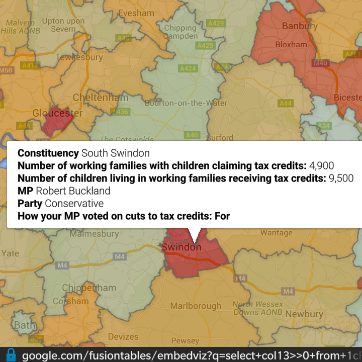 unisontheunion's tweet photo. How many working families will be hit by #taxcredits cuts in your area? Check our map: http://t.co/RVVcLLKhIw http://t.co/ce5yorC5sV