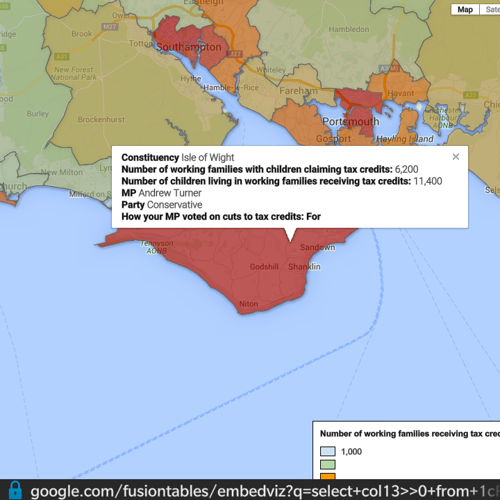 How many working families will be hit by #taxcredits cuts in your area? Check our map: unsn.uk/taxcreditsmap2
