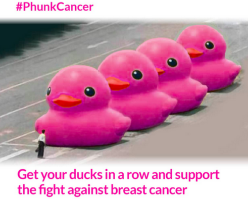 phunkeeduck's tweet photo. Join #PhunkCancer’s Cracking Cancer Quest competition today &amp; win a free Duck details here -> http://t.co/7C6bMy34TA http://t.co/gBVCEKSj7i