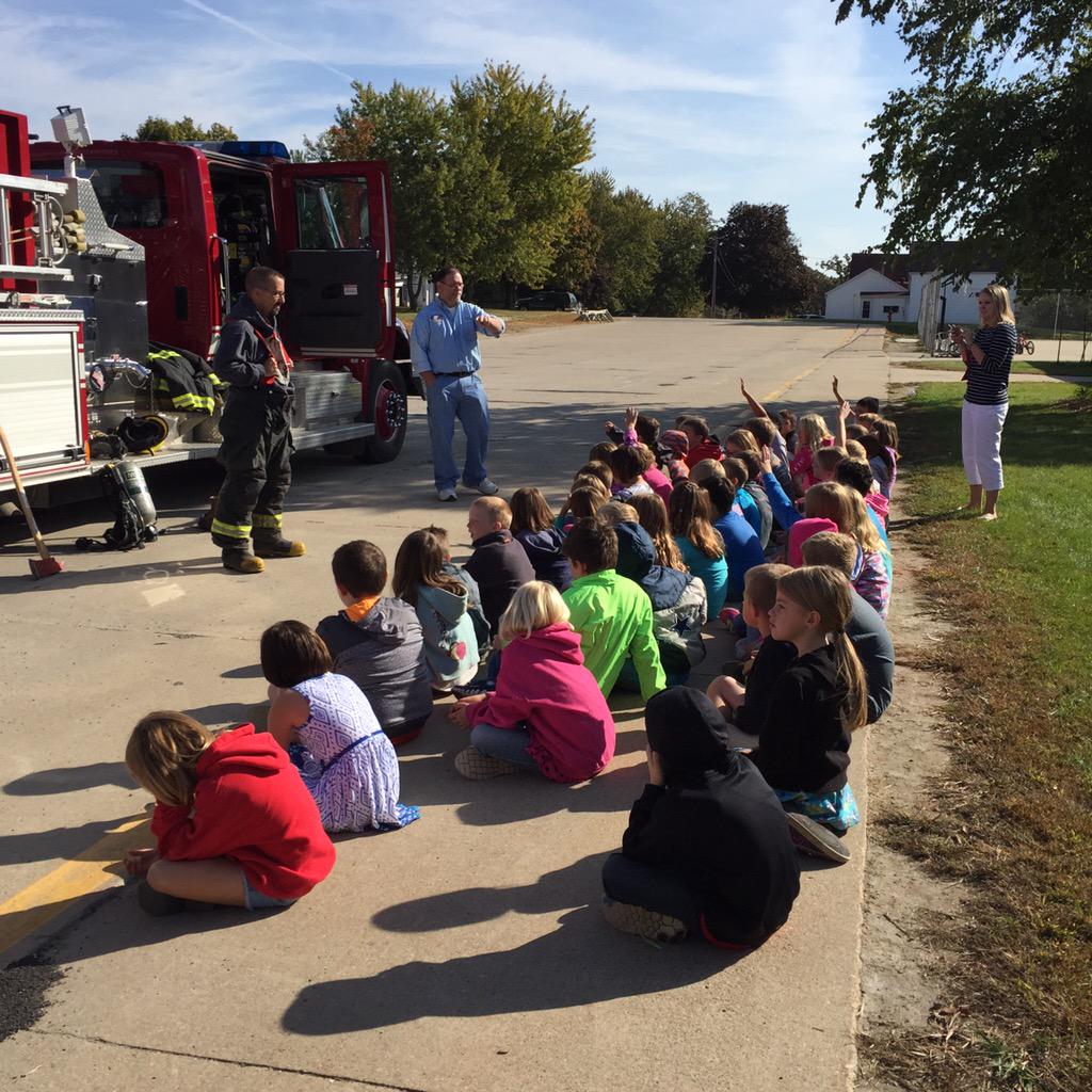Second graders learning about fire safety!