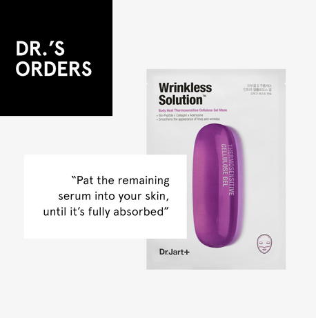 DrJartUS's tweet photo. Wear our Wrinkless Solution #Dermask for 20 mins, then pat the serum into your skin for max benefits. #nowyouknow http://t.co/D0saWLcl14