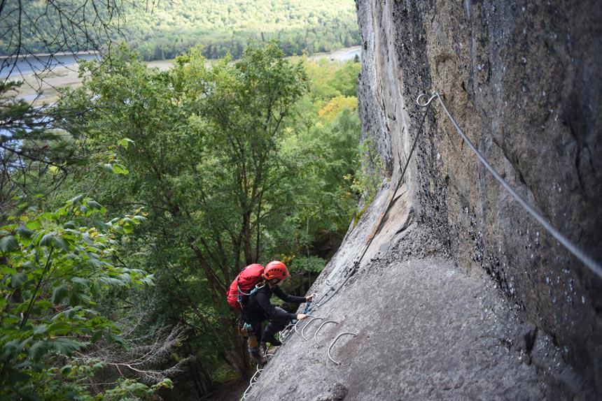 RelaxInCanada's tweet image. OutpostMagazine: Slow and steady #climbing to the top on Saguenay #Quebec&apos;s Via Ferrata. #opView mec ClifBar Touri…