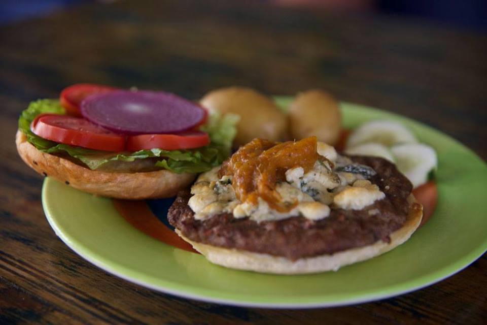Try the legendary Big Beef Burger! homemade bread, melted with mozzarella cheese and bacon #LaCoronela #TodosSantos
