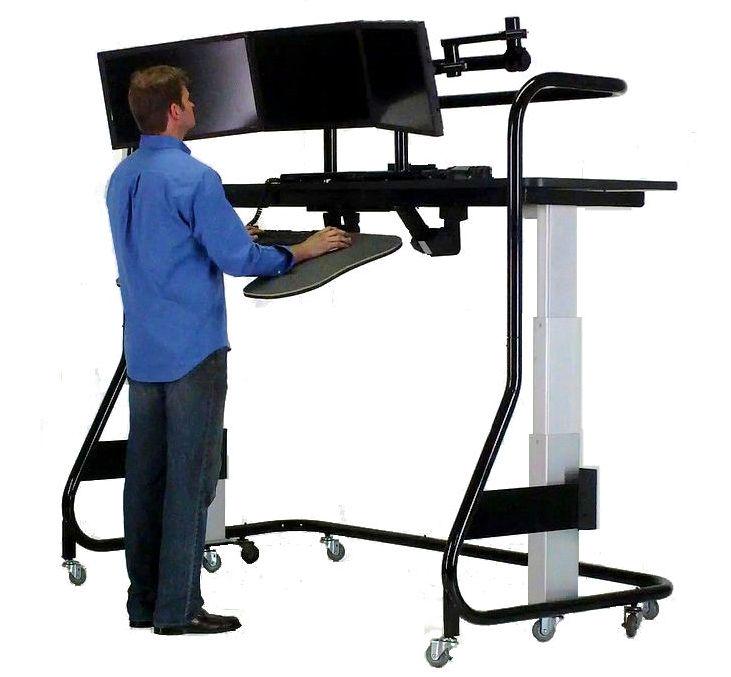 Multi monitor standing workstation
