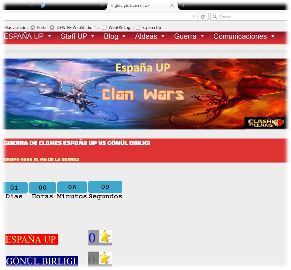 Apostando fuerte por llegar a todos.Ya puedes seguir on line resultado de la guerra en la web spainupcoc.esy.es/700-2/