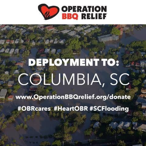 We are deploying to Columbia SC to feed those in need &amp; 1st responders. Pls help if you can. Operationbbqrelief.org/donate