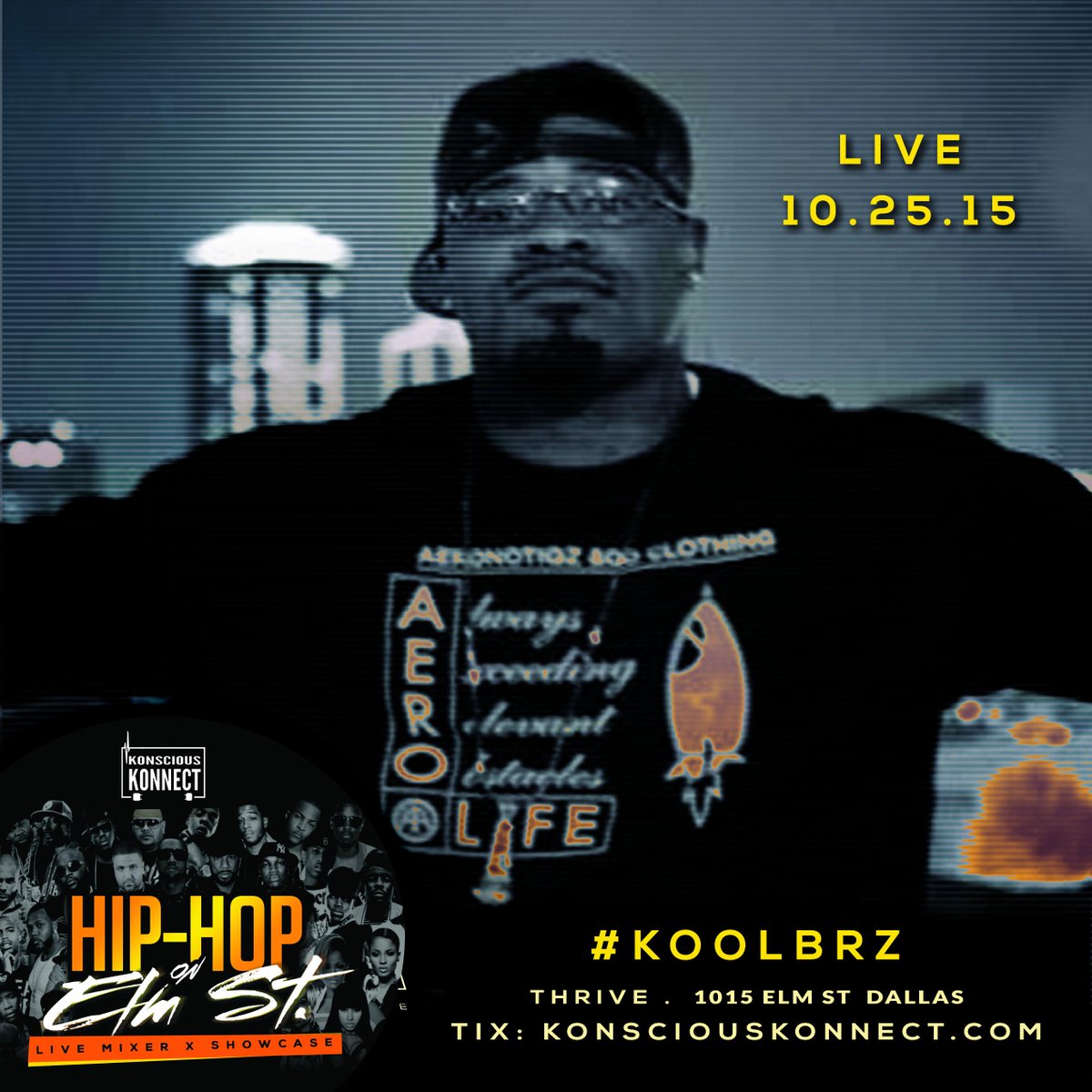 kkinnertainment's tweet photo. Confirmed #koolbrz performing live 10.25.15 #hiphoponelmstreet  #konsciouskonnect tickets http://t.co/WznfeZKYEc http://t.co/hrnkREEuQA