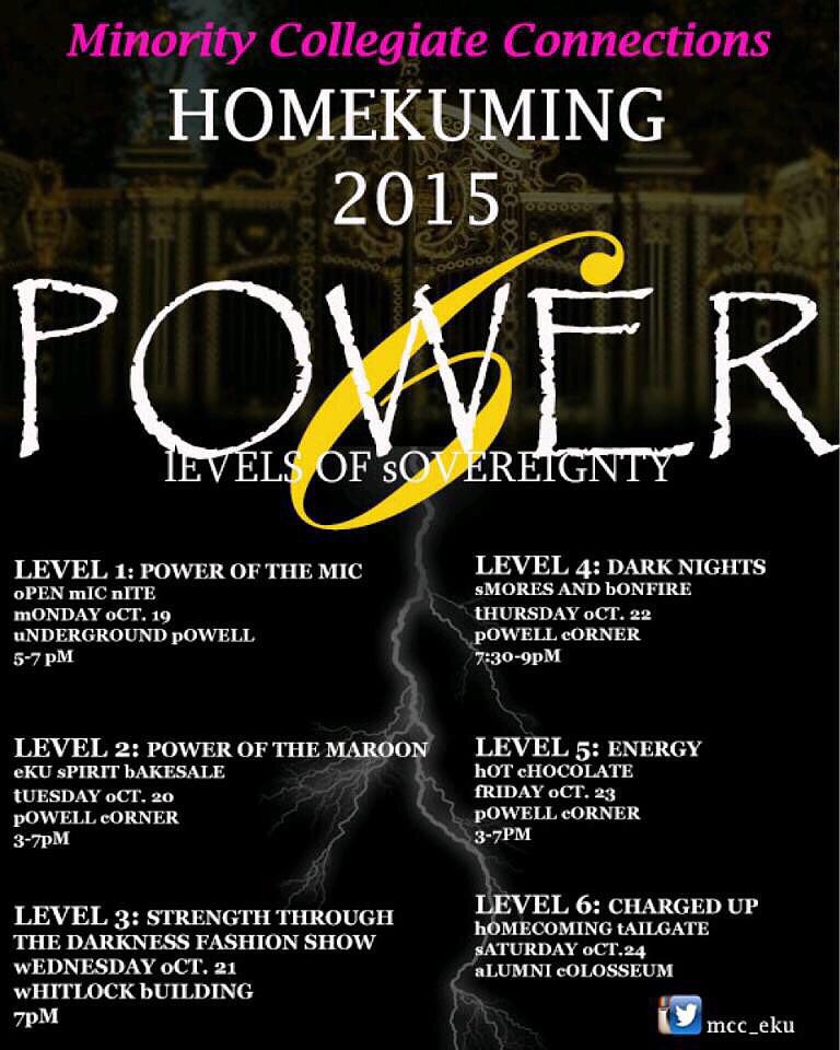MCC_EKU's tweet photo. #eku16 #eku17 #eku18 #eku19 #EkuHomecoming2015 #HomEKUming #uofl #kstate #uk #morehead #berea #MCC 📢📢📢📢📢📢📢 http://t.co/DVbdEIvyXo