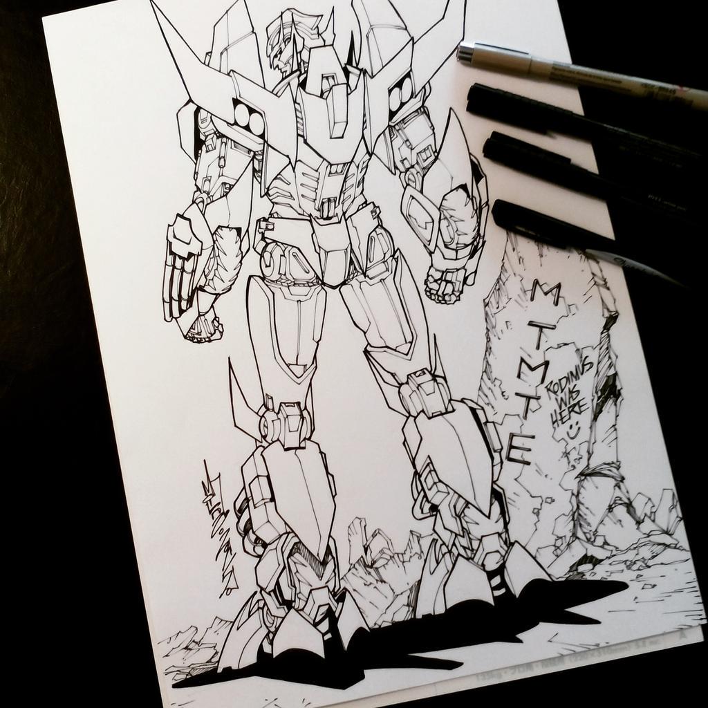 markerguru's tweet photo. Another commission inked in. So much Rodimus :p #NYCC2015 #mtmte #transformers http://t.co/vkocblh0LO