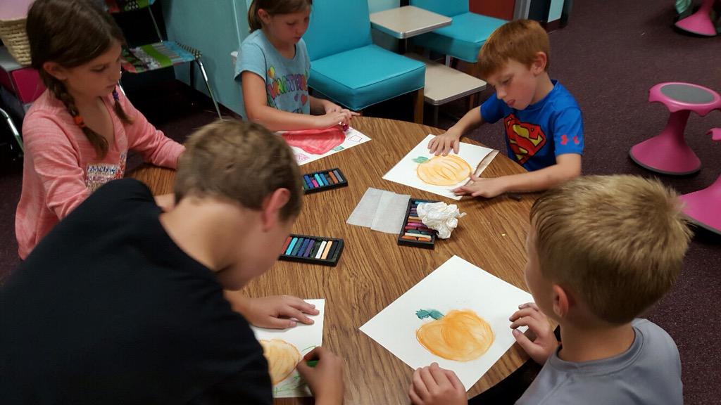 Pastel pumpkins today in makerspace! #wcemakerspace #azLEARNS