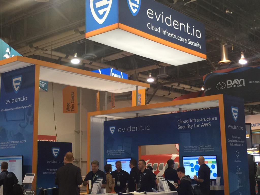 AWS_Partners's tweet photo. The #reInvent expo hall is still hoppin'...come see APN Security Competency Partner evident.io! http://t.co/x47wOPq7SH