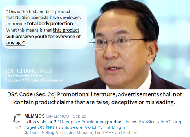 MLMMOS's tweet photo. DSA Violation? #Deceptive #misleading claims/ NuSkin #JoeCHang #ageLOC #CelebrateStars $NUS
https://t.co/Wd7BMedNqJ http://t.co/DzWvIiP4Zh