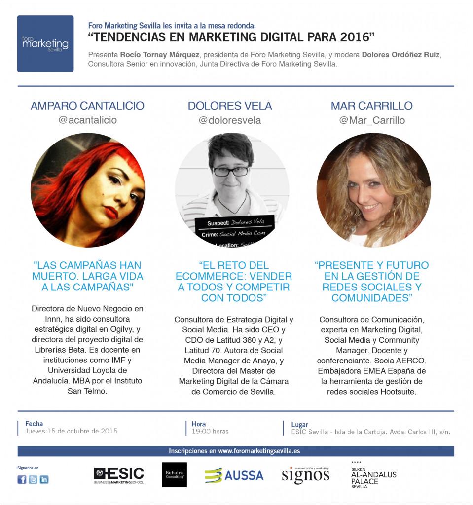ESICSevilla's tweet photo. Cómo será el #marketingdigital en 2016 en este encuentro http://t.co/s7Eg1lR1uw @FMKTSevilla http://t.co/pbo2ny7owY