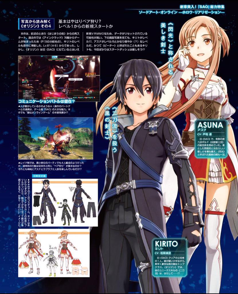 Zekii N Miller ᴳᴳᴼ Kirito Starts From Level 1 At The Beginning That S The Kind Of Concept It Is Sao Gameinfo Http T Co Qxgkoospnv