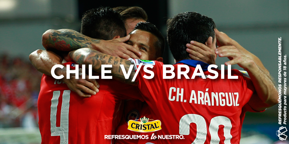 CervezaCristal's tweet photo. Hoy volvemos a ponernos la camiseta por quienes nos han traído tantas alegrías. Ya cambiamos la historia #VamosChile http://t.co/K8CXjHiUWu