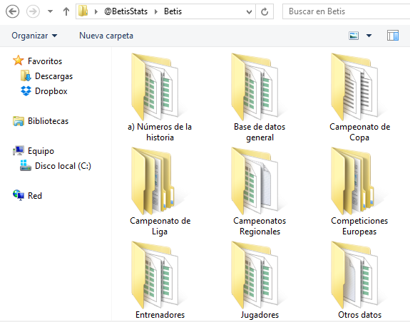 BetisStats's tweet photo. Hoy os muestro una parte de la carpeta 'BetisStats' de mi PC.
¡¡Hasta yo me pierdo en ella!! Dentro hay un mundo... http://t.co/Xkg34AuGif