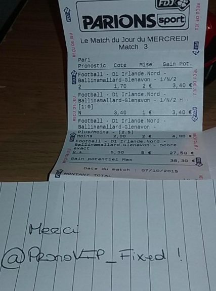 PronoVIP_Fixed's tweet photo. Et voilà le fixed qui passe de nouveau! Intéressé pour celui de demain? RT ou FAV! Beaucoup de gains ! #ParionsSport http://t.co/QVOsj0hXsP