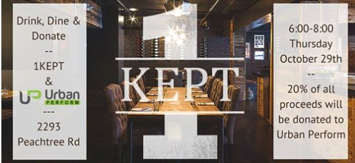 CommunityBucket's tweet photo. Tomorrow night! Dine out @1KEPT and 20% supports @ATLUrbanPerform #dogoodATL #eatwelldogood https://t.co/ssHexaDPgD