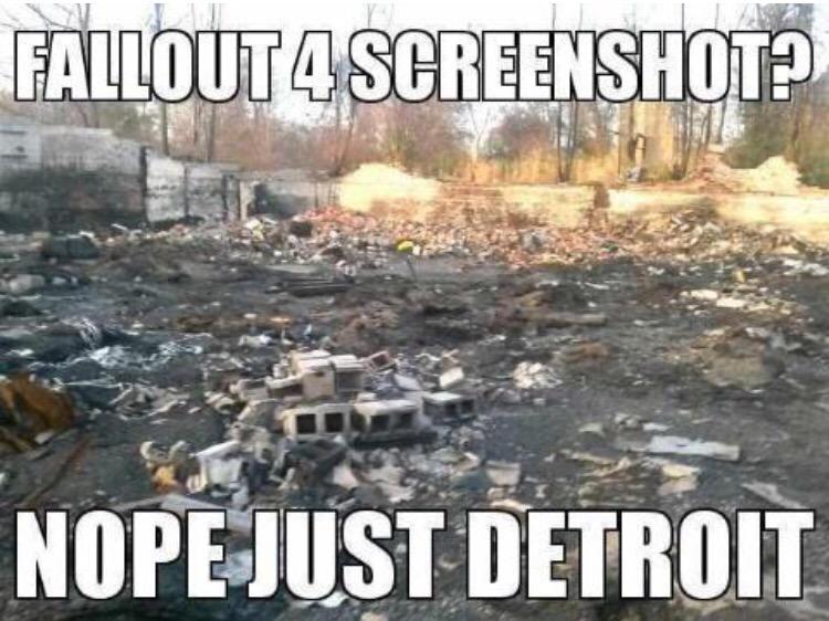 andy_the_bum's tweet photo. those graphics! #Fallout4 #Detroit http://t.co/K4rEKSvnsA