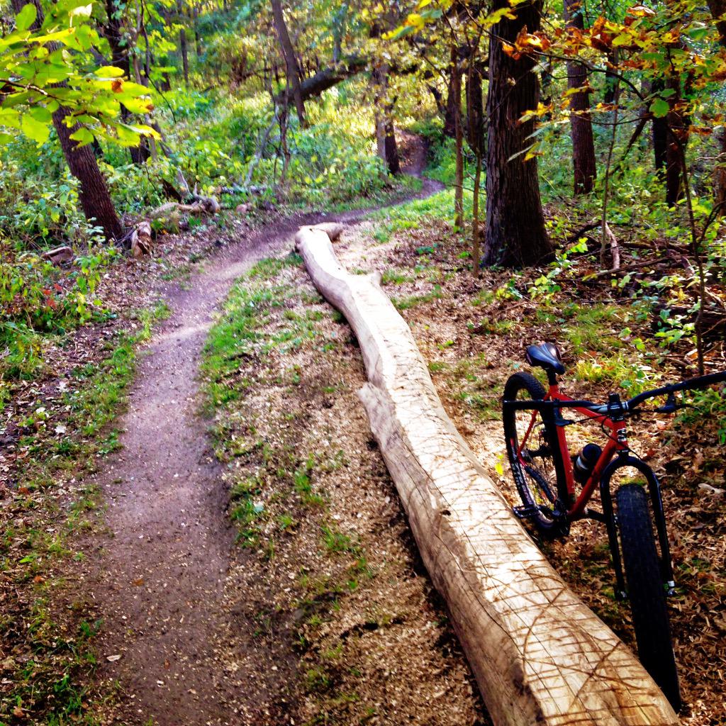 knbrkr's tweet photo. peanut butter skinny time @LinnAreaMTB #LinnAreaMTB #mtbskinny #logwizard #surlybikes http://t.co/yGPJDQDkM1