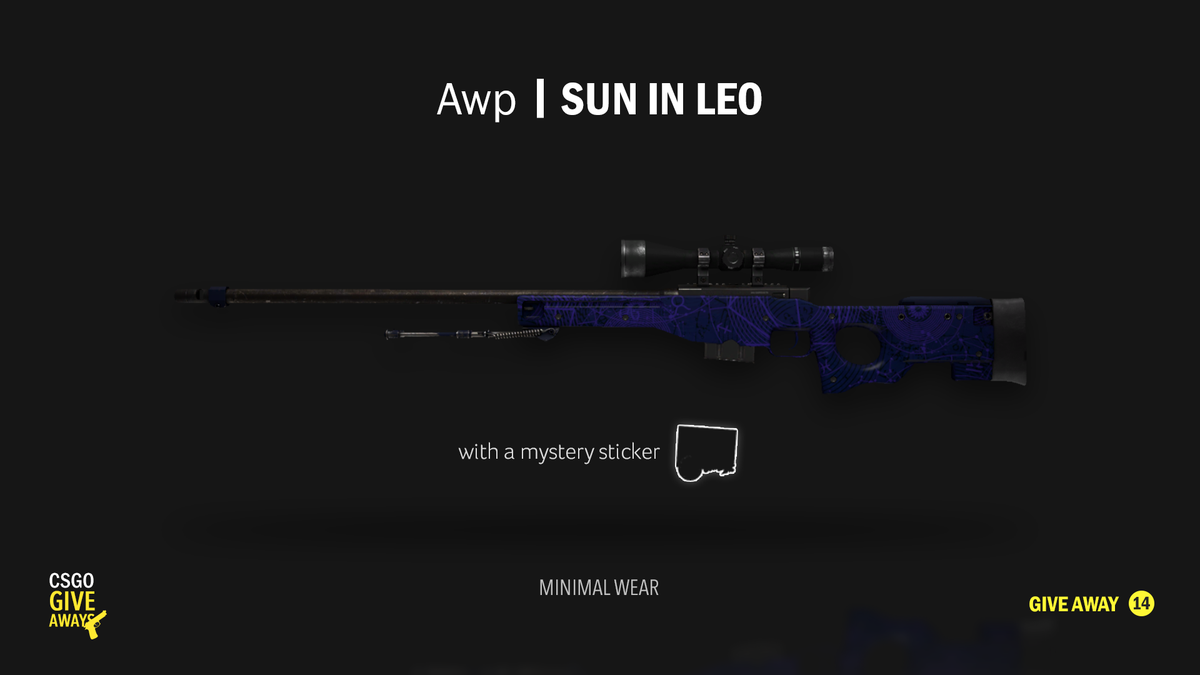 CSGO_Give_Aways's tweet photo. Giving away a MW Awp| SUN IN LEO Retweet + Follow for a chance to win! Winner will be selected on Monday! http://t.co/2S1ps673WA